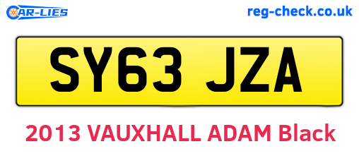 SY63JZA are the vehicle registration plates.