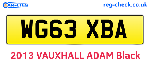 WG63XBA are the vehicle registration plates.