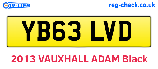 YB63LVD are the vehicle registration plates.