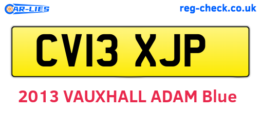 CV13XJP are the vehicle registration plates.
