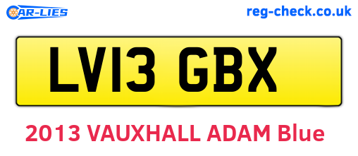 LV13GBX are the vehicle registration plates.
