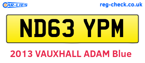 ND63YPM are the vehicle registration plates.