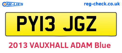 PY13JGZ are the vehicle registration plates.