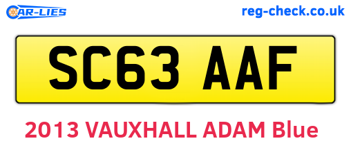 SC63AAF are the vehicle registration plates.