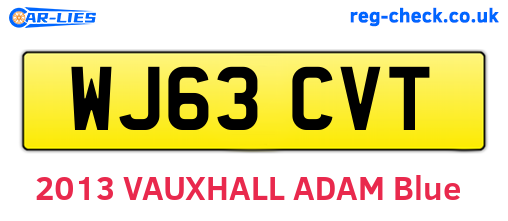WJ63CVT are the vehicle registration plates.