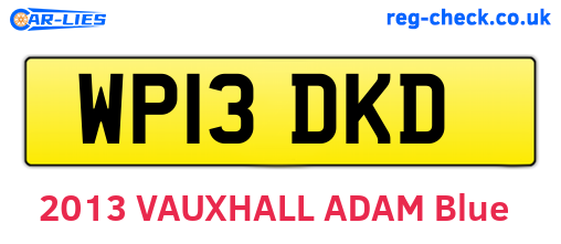 WP13DKD are the vehicle registration plates.