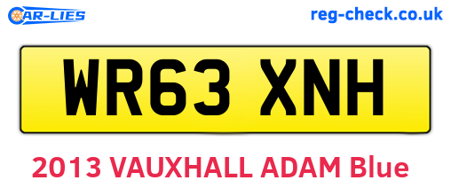 WR63XNH are the vehicle registration plates.
