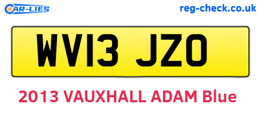 WV13JZO are the vehicle registration plates.