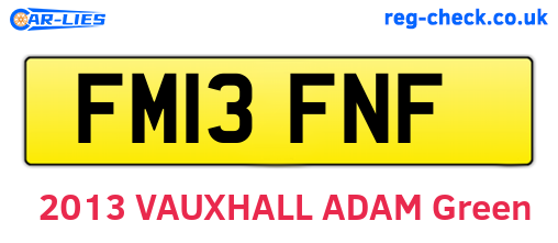 FM13FNF are the vehicle registration plates.