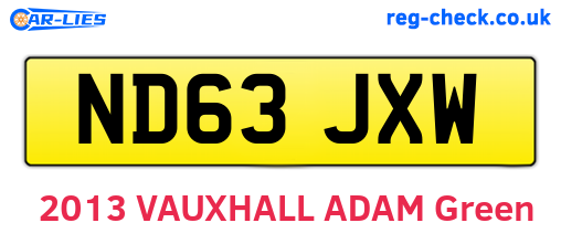 ND63JXW are the vehicle registration plates.