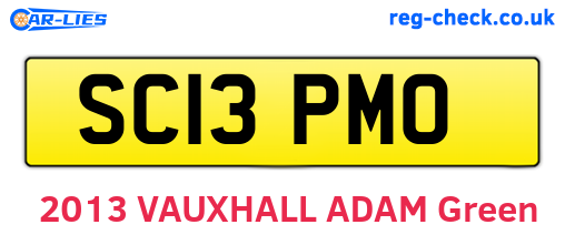 SC13PMO are the vehicle registration plates.