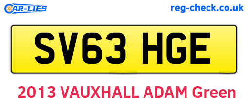 SV63HGE are the vehicle registration plates.