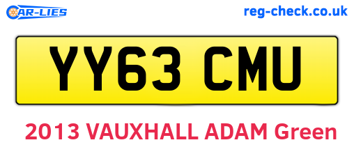 YY63CMU are the vehicle registration plates.