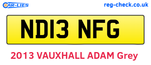 ND13NFG are the vehicle registration plates.
