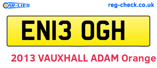 EN13OGH are the vehicle registration plates.