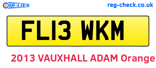 FL13WKM are the vehicle registration plates.