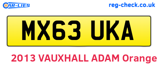 MX63UKA are the vehicle registration plates.