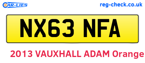 NX63NFA are the vehicle registration plates.