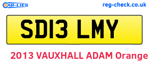 SD13LMY are the vehicle registration plates.