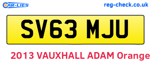 SV63MJU are the vehicle registration plates.