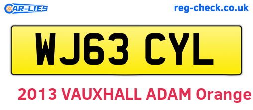 WJ63CYL are the vehicle registration plates.