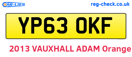 YP63OKF are the vehicle registration plates.