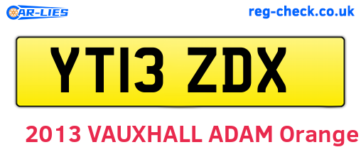 YT13ZDX are the vehicle registration plates.