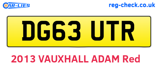 DG63UTR are the vehicle registration plates.