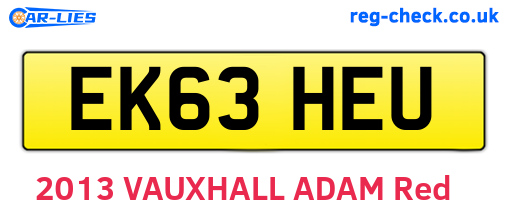 EK63HEU are the vehicle registration plates.
