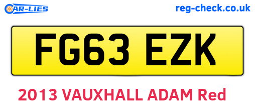 FG63EZK are the vehicle registration plates.