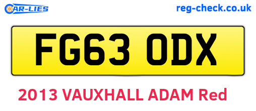 FG63ODX are the vehicle registration plates.