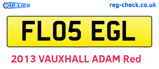 FL05EGL are the vehicle registration plates.