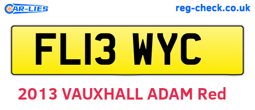 FL13WYC are the vehicle registration plates.