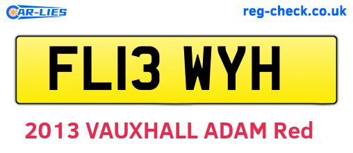 FL13WYH are the vehicle registration plates.