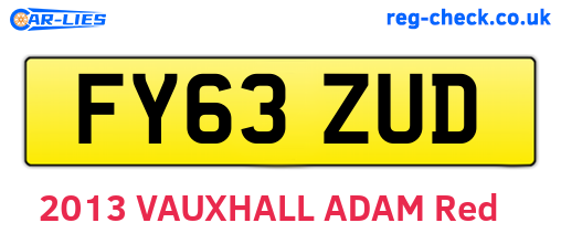 FY63ZUD are the vehicle registration plates.