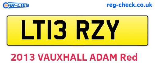 LT13RZY are the vehicle registration plates.