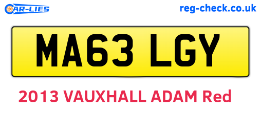 MA63LGY are the vehicle registration plates.