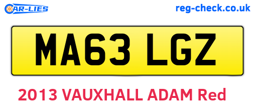 MA63LGZ are the vehicle registration plates.