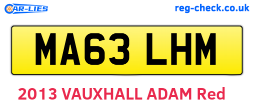 MA63LHM are the vehicle registration plates.