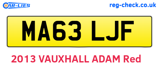 MA63LJF are the vehicle registration plates.