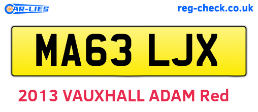 MA63LJX are the vehicle registration plates.