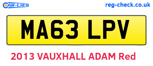 MA63LPV are the vehicle registration plates.