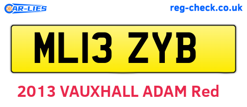 ML13ZYB are the vehicle registration plates.