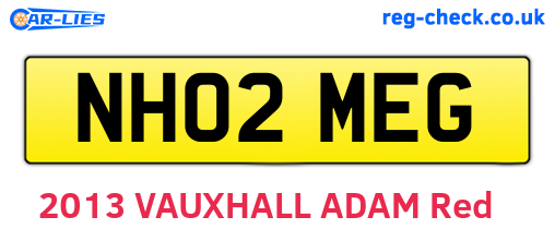 NH02MEG are the vehicle registration plates.