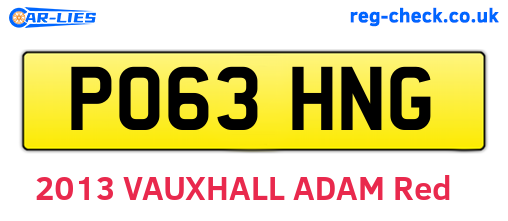PO63HNG are the vehicle registration plates.