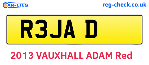 R3JAD are the vehicle registration plates.