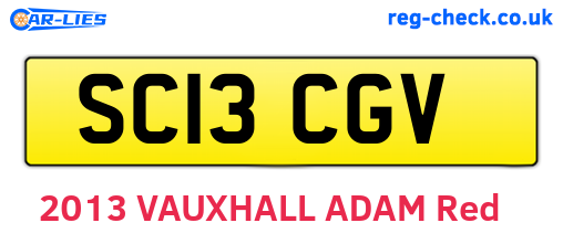 SC13CGV are the vehicle registration plates.