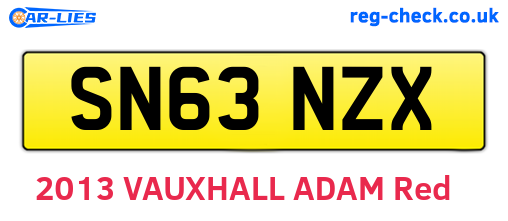 SN63NZX are the vehicle registration plates.