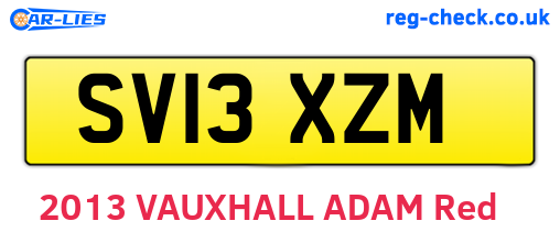 SV13XZM are the vehicle registration plates.
