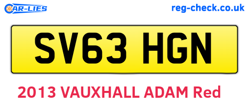 SV63HGN are the vehicle registration plates.
